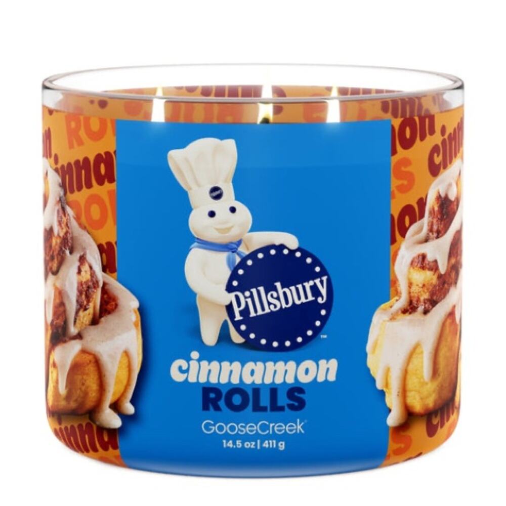 NEW! Goose Creek 3-Wick Pillsbury Cinnamon Rolls 14.5oz Candle